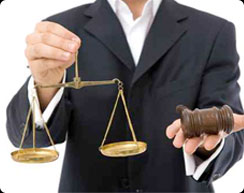 Legal scales and gavel — symbols of justice